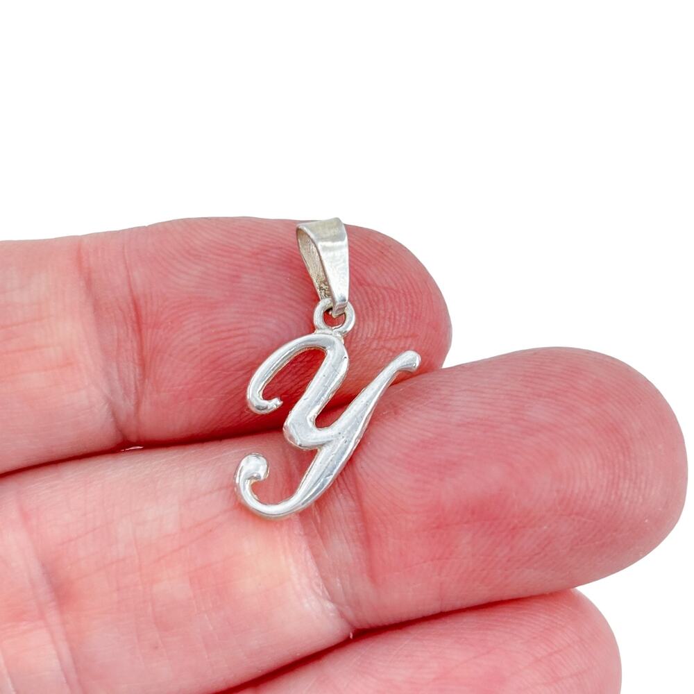 Vintage Mexican Sterling Silver 925 Letter Y Pendant